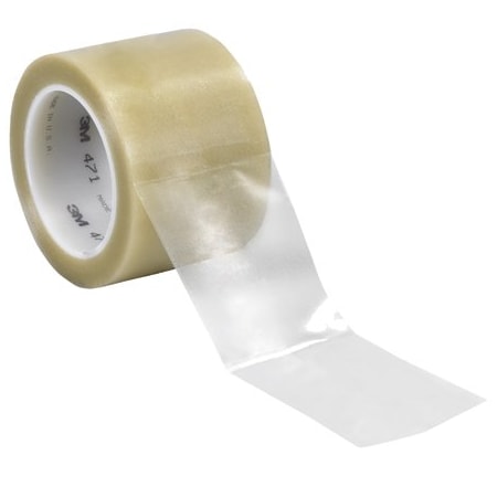 3M 3'' x 36 yds. Clear 3M 471 Vinyl Tape, 12PK BUY00023367